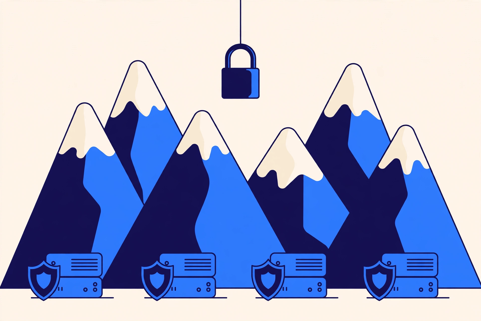 雪山与服务器概念图