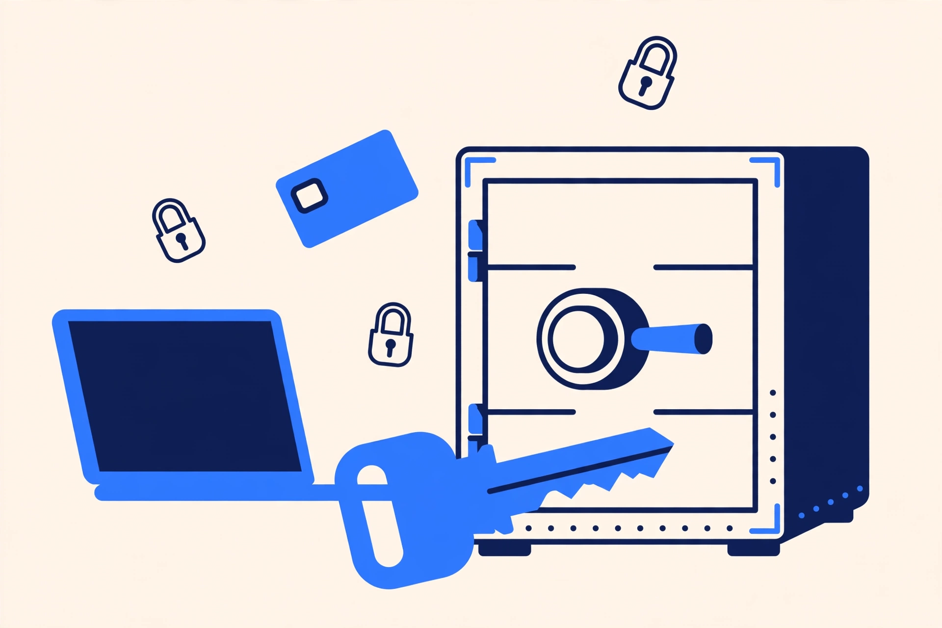 KeePassXC 密码管理器插画